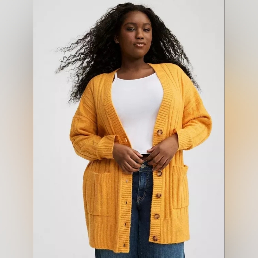 Torrid Vegan Cashmere Boyfriend Cardigan - Iceland Poppy
